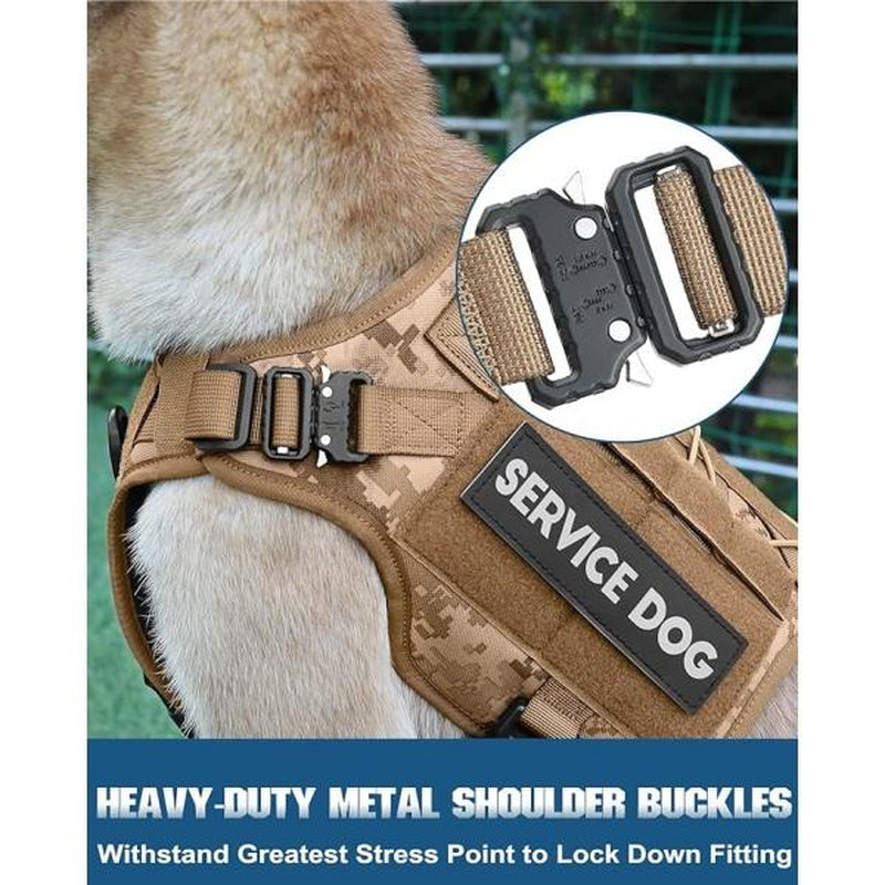 PETNANNY Service Dog Vest No Pull Pet Harness with Handle Full Body Dog Vest for Hiking Training Outdoor Easy Training for Small Medium Large Dogs