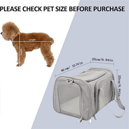 Foldable Pet Carrier Bag, Portable Breathable Pet Carrier Bag, Pet Travel Bag for Dogs & Cats