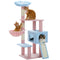 PAWZ Road Flower Cat Tree 47.2-Inch Multi-Level Cat Tower with Sisal Covered Scratching Posts, Condo for Indoor Cats, Perch, Ramp, Fluffy Ball