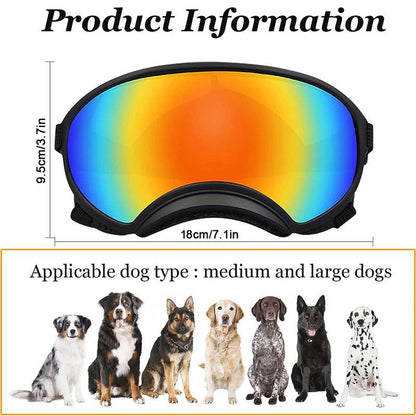 Medium to Large Size Dog Sunglasses, Waterproof, Windproof, Sunproof and Uv-Resistant Glasses for Dogs