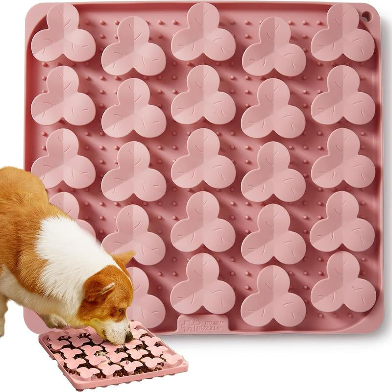 Puzzle Feeder Silicone Lick Mat Snuffle Mat Dogs, Cat, Slow Feeder, with Suction Cups for Easy Cleaning, Dish Washer Safe, Enrichment Feeding Supplies