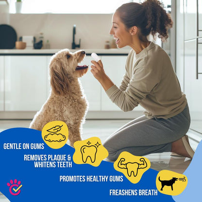 Dr. Paws Choice Pet Dental Finger Wipes for Effective Teeth Cleaning