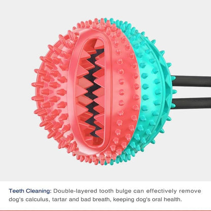 Dog Toys for Aggressive Chewers Interactive Teething Boredom and Stimulating Tug of War Sunction Cup Puzzle Indestructible Puppy Rope Enrichment Teething Cleaning Ball Accessory for Small Large Dogs.