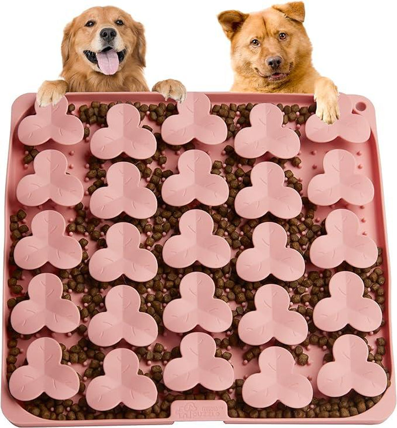 Puzzle Feeder Silicone Lick Mat Snuffle Mat Dogs, Cat, Slow Feeder, with Suction Cups for Easy Cleaning, Dish Washer Safe, Enrichment Feeding Supplies