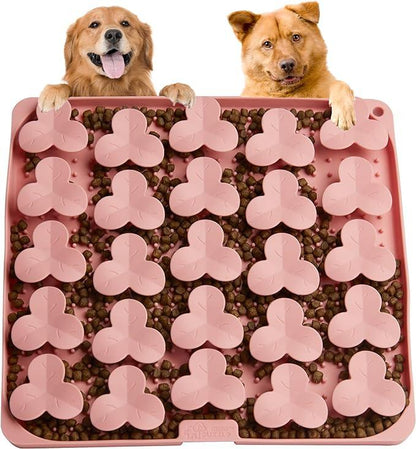 Puzzle Feeder Silicone Lick Mat Snuffle Mat Dogs, Cat, Slow Feeder, with Suction Cups for Easy Cleaning, Dish Washer Safe, Enrichment Feeding Supplies