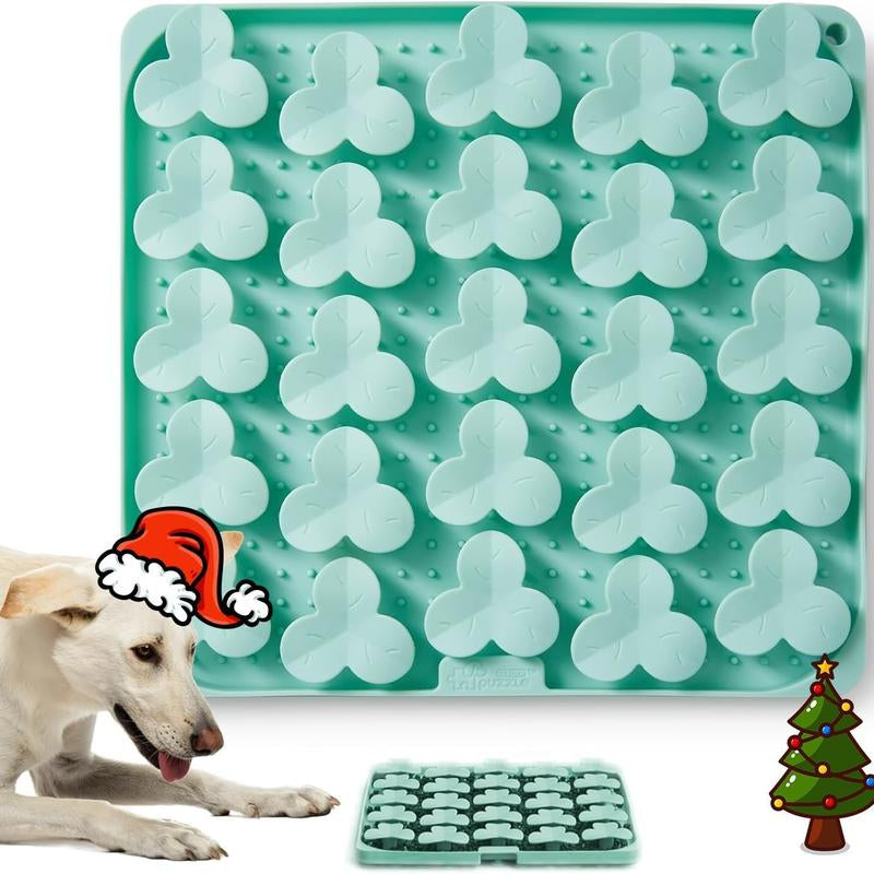 Puzzle Feeder Silicone Lick Mat Snuffle Mat Dogs, Cat, Slow Feeder, with Suction Cups for Easy Cleaning, Dish Washer Safe, Enrichment Feeding Supplies