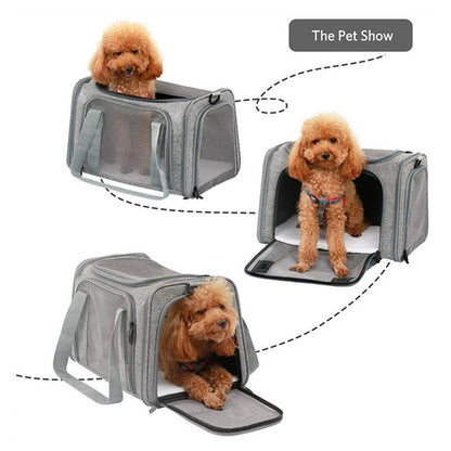 Foldable Pet Carrier Bag, Portable Breathable Pet Carrier Bag, Pet Travel Bag for Dogs & Cats