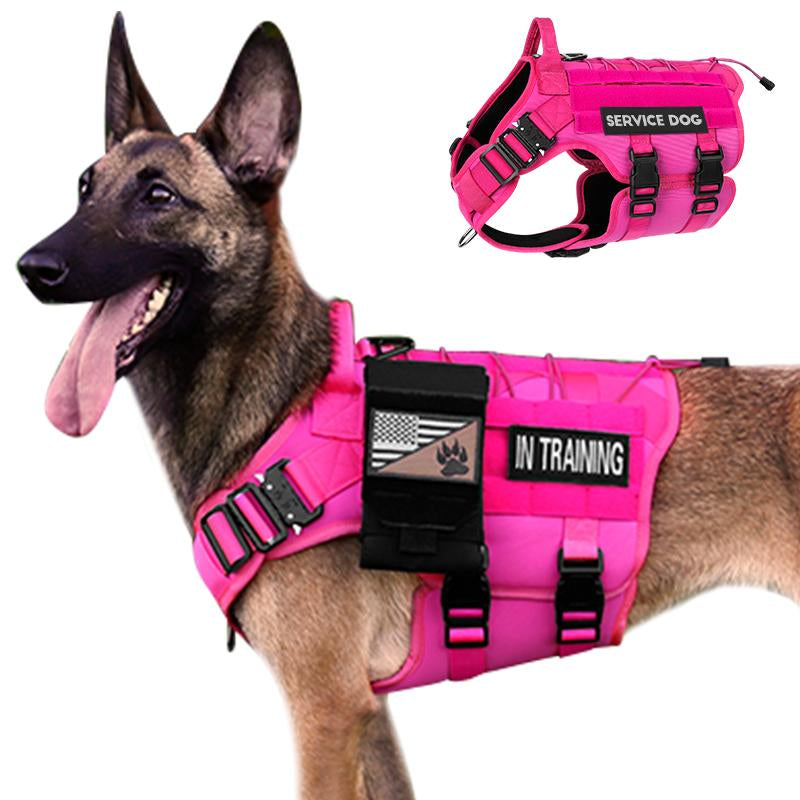 PETNANNY Service Dog Vest No Pull Pet Harness with Handle Full Body Dog Vest for Hiking Training Outdoor Easy Training for Small Medium Large Dogs