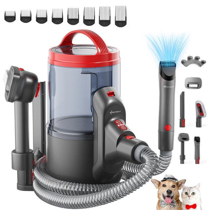 APETDOLA 5-In-1 Pet Grooming Vacuum, Grooming Kit for Shedding with 3.2 L Large Dust Cup,3 Modes of Vacuum Suction to 18Kpa, 8 Guard Combs, Grooming Vacuum for Dogs & Cats at Home